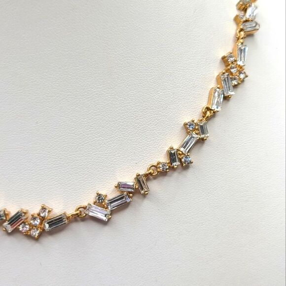 Rhinestone Goldtoned Necklace - Picture 5 of 7